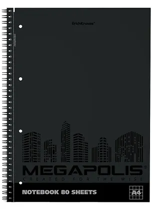 Тетрадь в клетку Erich Krause, Megapolis, А4, 80 листов 📖 купить по ...
