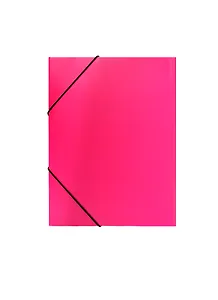 Папка на резинках А4 "Neon" розовая, 3 клапана, пластик, Erich Krause