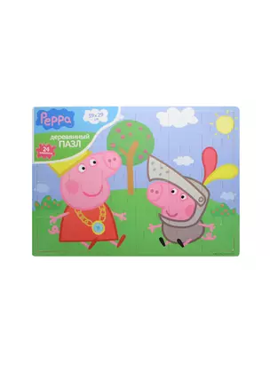 РОСМЭН Peppa Игровой набор Пазл 39*29 "Пеппа и Джордж" дерев. 25126 — 2468209 — 1