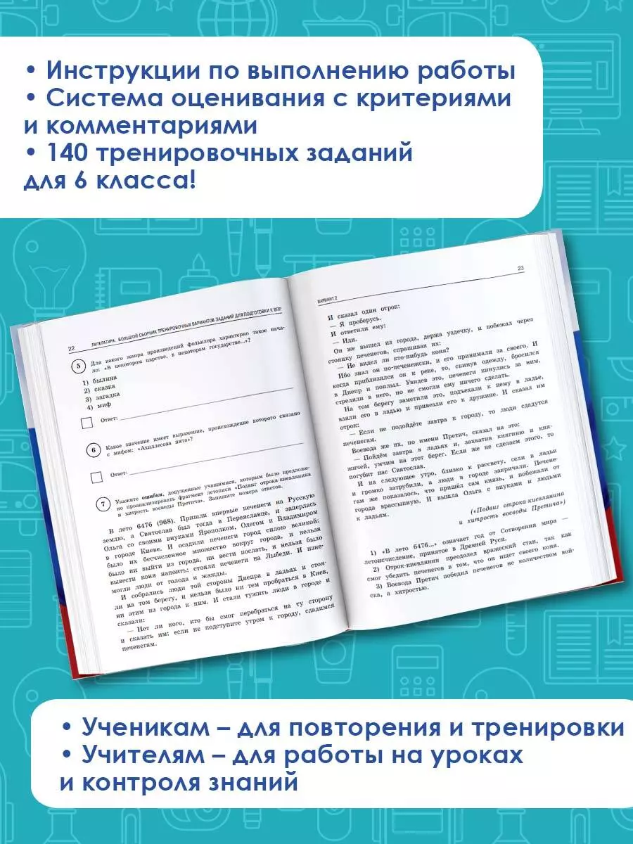 Литература. Большой сборник тренировочных вариантов проверочных работ для  подготовки к ВПР. 6 класс (Людмила Гороховская) - купить книгу с доставкой  в интернет-магазине «Читай-город». ISBN: 978-5-17-107947-5