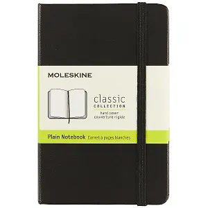 Записная книжка Moleskine Classic Pocket, нелинованная, чёрная, 96 листов, А6