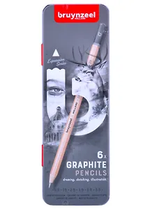 Карандаши ч/гр 06шт "Expression" металл.кор. 