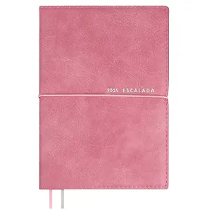 Ежедневник дат. 2026г. А6+ 128л "Шеврет" розовый, кожзам, мягк. переплет, застёжка-резинка, закладка, тисн. фольгой, офсет, справ.мат-лы, 2 ляссе, инд.уп 3116561