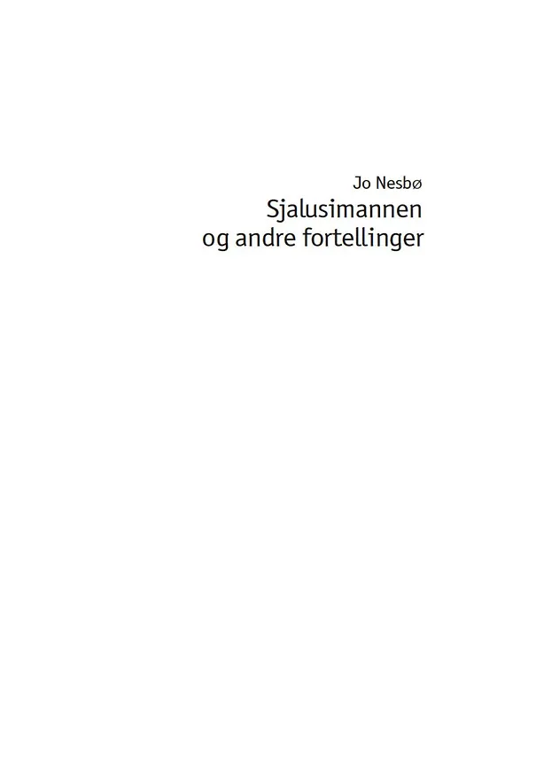 Книга «Ревность» и другие истории (Ю Несбё) — 6