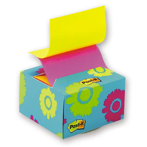 Блок бумаги 76*76 самоклеящийся Post-it 200л, "Цветы", Z-сложение, вакуумн.держ., 3M 226498 — 1