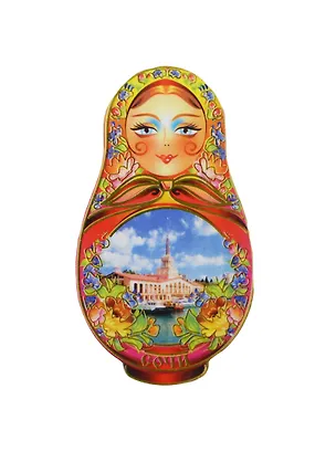 ГС Магнит Сочи Матрешка Морвокзал (7,5см) (дерево) 2478497
