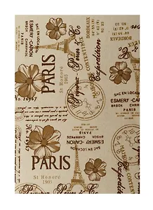 Тканевый лист на клеевой основе А4 Париж сепия (лён) (11-00822-PA4009)