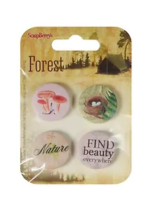 Набор фишек из металла № 2-1 В лесу (SCB340001033) (4шт.) (упаковка)