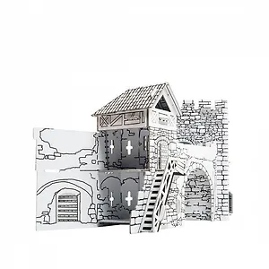 Сборная модель из картона, Умная бумага "Старые ворота (раскраска). Серия "Средневековый город" 15дет. 244-2