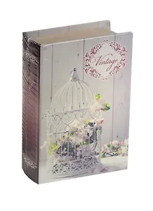 Шкатулка-книга сейф МДФ Винтажная клетка (39513) (17х11х5)