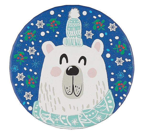 Коробка подарочная "Зимний мишка" 14*9,5см, Новый год, картон 2982031 — 1
