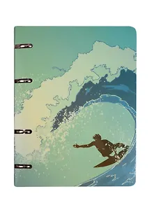 Тетрадь на кольцах в клетку Unnika, "Волна!", 80 листов