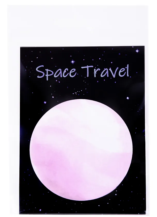 Блок бумаги самоклеящийся 70*70мм "Spase Travel", ассорти, инд.уп. 262474 — 4