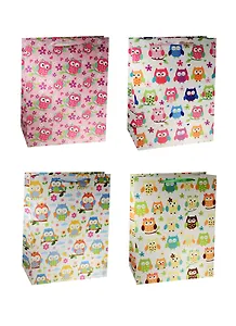 Пакет подарочный бумажный А3 32*42*11.5 "Cовы. Owls mini", дет., мат. ламинат, Kairui