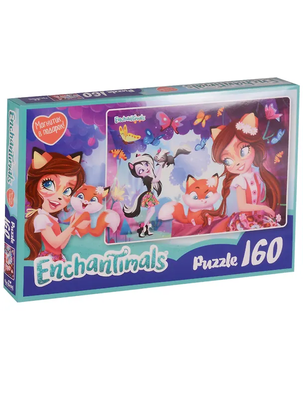 Пазл 160 Энчантималс Даниэсса и Пэттер (03544) (+магнитик) (3+) (коробка) (Enchantimals) 2620327 — 1