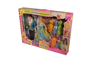 Куклы семья 2 шт (M201251) (B972754) (8 платьев) (коробка)