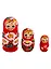 Матрешка 3 в 1 большая (Цветы, Эскиз 02, Ромашки) (М03130302) — 2723821 — 2