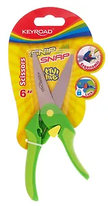 Ножницы 154мм "Easy-open" автооткрытие, закругл.лезвия, блистер, KEYROAD