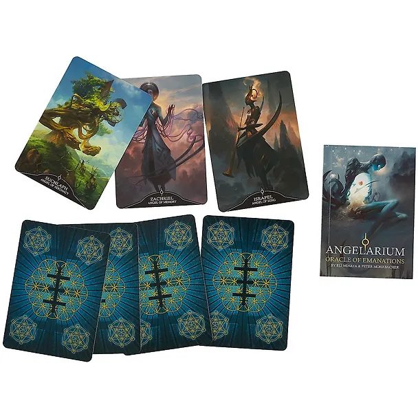 Книга Таро Аввалон, Оракул Ангеларий (33 карты с инструкц.) Angelarium Oracle of Emanations (Минайя) (OR22) (коробка) (у (Эли Минайя) — 3