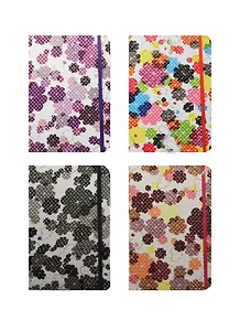 Книга для записей А5 лин. "Змеиная кожа" на резинке, ассорти