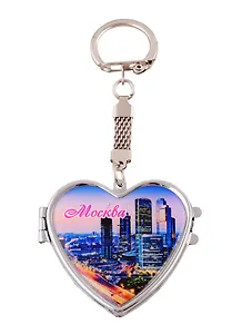 ГС Брелок c зеркалом Москва вид 4 (металл, полимерная смола)