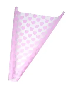 Пленка упаковочная 70*200см "Сердце" розовый,  инд.уп.