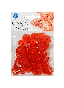 Набор бусин Кристальная игра Розочки красные (CRP119) (упаковка)