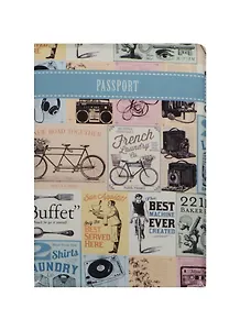 Обложка для паспорта Старинная реклама  (блистер) 9*13см