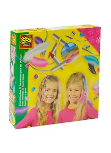 Набор Декорируй волосы (14978) (инструкция+цв. маркеры+лента+перья+бусины) (SES Creative) (6+) (коробка)