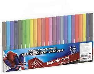 Фломастеры 24цв "Spider-man" вент.колпачок,  подвес, Disney