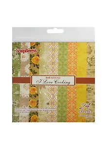 Набор бумаги д/скрапбукинга 15*15см 170 гр/м Готовим Дома 24 листа