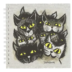 Скетчбук «Чёрные коты», 80 листов, 19.5 x 20.5 см