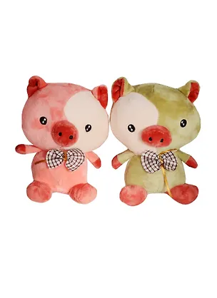 Плюш свинья с бантиком, 16 см, цвета в ассортименте (15-01360-8) 2494084