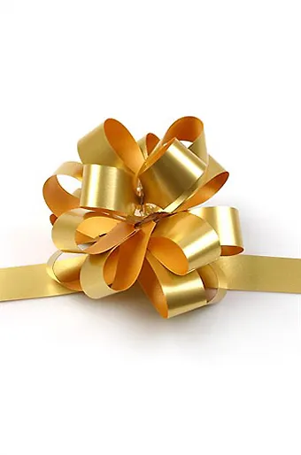 Бант декоративный шар метал.серебряный/золотой, GRAND GIFT 218309 — 2