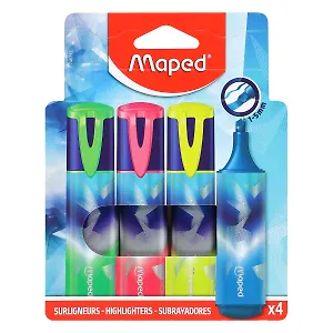Набор текстовыделителей 04 цвета "ARCTIC", c блестками, Maped