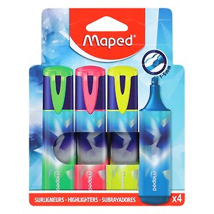 Набор текстовыделителей 04 цвета "ARCTIC", c блестками, Maped 3156879