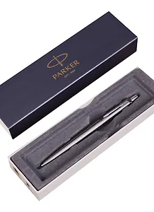 Ручка шариковая Parker, Jotter Premium Oxford Grey Pinstripe CT, подарочная синяя