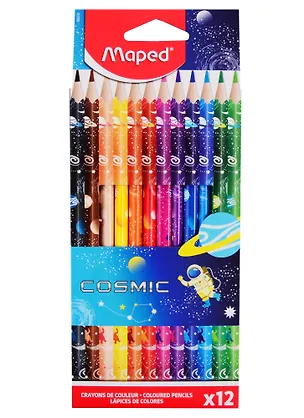 Карандаши цветные Maped, Color'Peps Cosmic, 12 цветов 254052