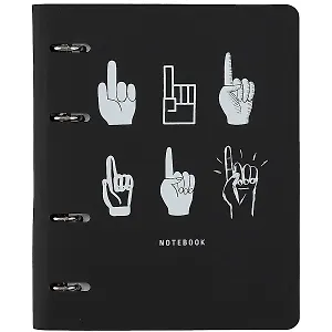 Тетрадь на кольцах в клетку Listoff, "Black style. 1", 120 листов