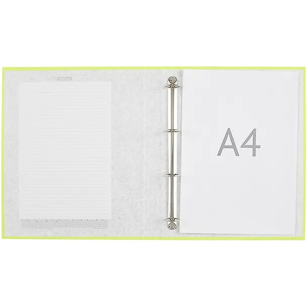 Папка архивная 35мм А4 "Neon" 4 кольца, желтый 259009 — 4