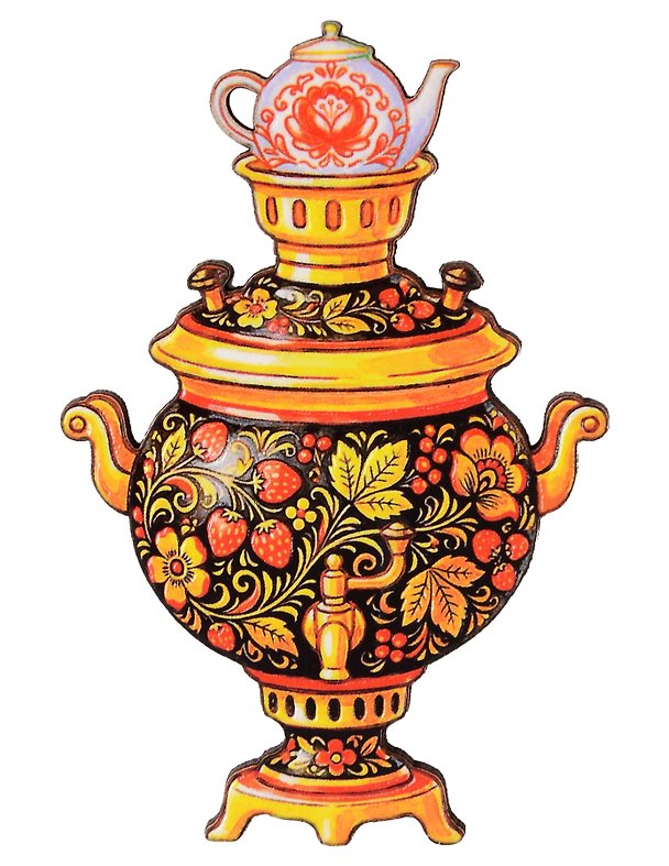 Магнит Самовар Хохлома (6х9) (дерево) (м1216) 3181132 — 1