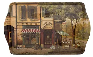 Поднос Парижское кафе (ML-002 Cafe) (пластик) (20,8х14,2) Gift Land