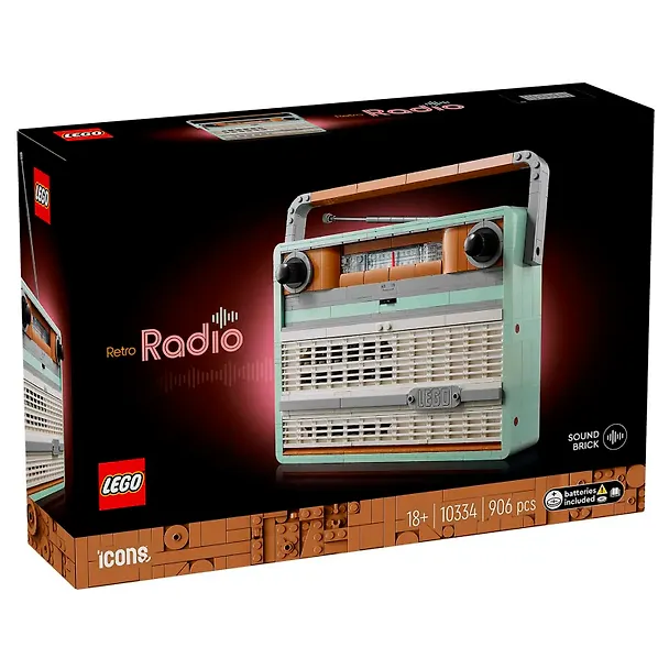 LEGO Icons: Ретро Радио, 906 деталей (10334) 3139755 — 2