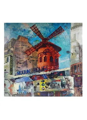 Картина Париж Moulin Rouge акварель (CT3-19) (65х65см) 2488216