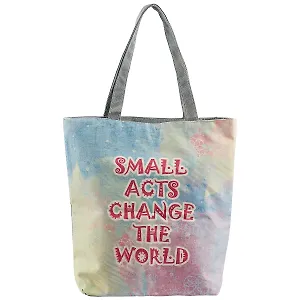 Сумка на молнии Small acts change 37*38см