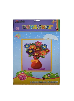 Набор для квиллинга Ваза с цветами (QW-6) (упаковка) 2412706