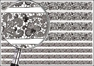 Пленка (2109/00000001400) Freedecor с изображен. для светлых поверхностей Бордюр Черно-белое кружево №12 (НГ)