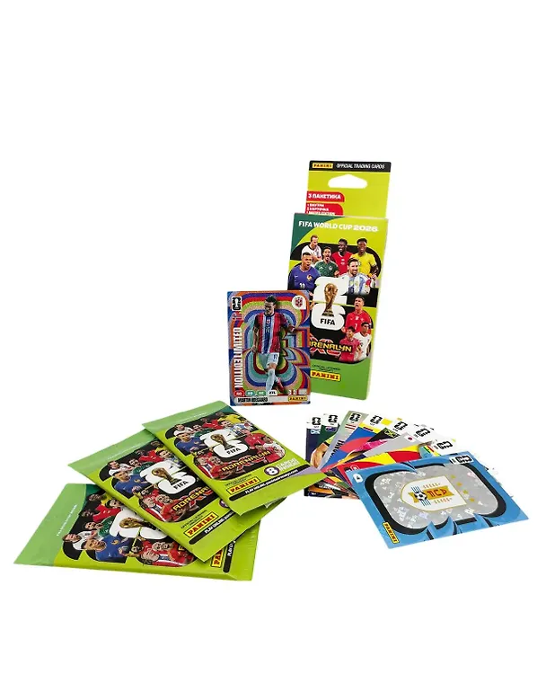 Набор коллекционных наклеек и карточек "Чемпионат мира FIFA World Cup 2026", PANINI WORLD CUP 2026 TCG (набор из 3 пакетиков карточек + 1 карточка Limited Edition), 25 штук в наборе 3161829 — 13