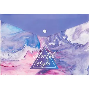 Папка-конверт А4 на кнопке "Colorful style"