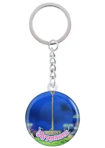 Брелок Мурманск с заливкой смола Достопримечательности города вид 5 (7,5,8х 7,5 см.) (акрил)